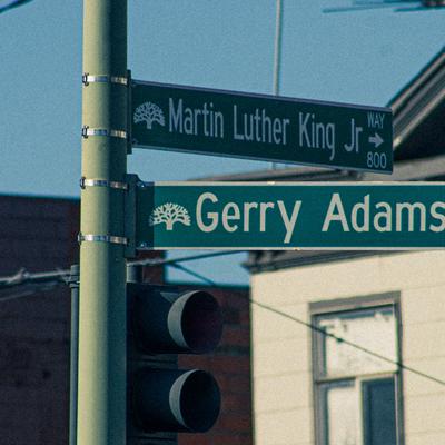 Street signs and traffic light