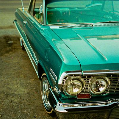 Turquoise classic car