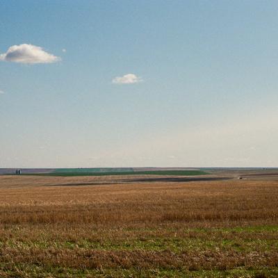 Ploughed fields to the horizon