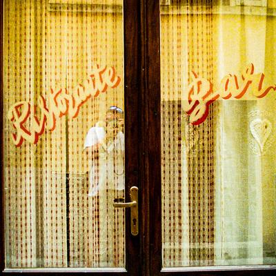 Painted restaurant door